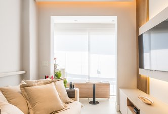 Sala e varanda integradas