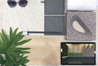 MOODBOARD ÁREA EXTERNA COM PISCINA
