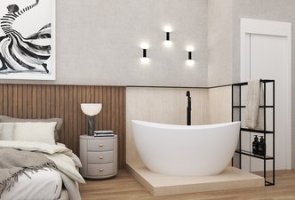 Quarto com banheira Sabbia + Nomad Bordi