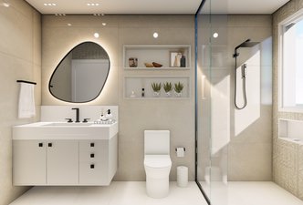 Banho Suite 1 - Casa Enseada