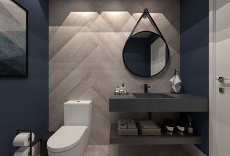 Lavabo Azul+Concreto