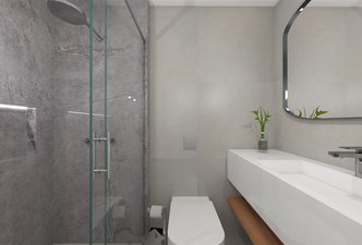 WC social - Gray Marble e Soma Concreto Puro