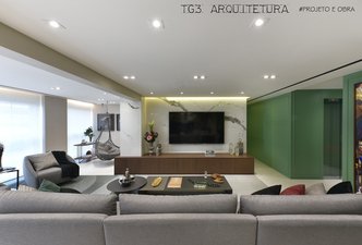 Painel de TV em porcelanato
