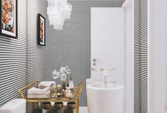 Lavabo em Preto e Pranco