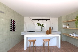 Cozinha Calacatta Blanc