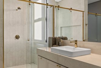 Área de lazer com inspiração nas aguas do Caribe