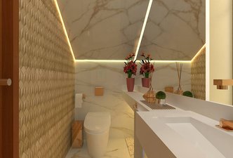 Lavabo embaixo da escada