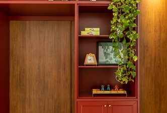 Home Theater Vibrante e Aconchegante