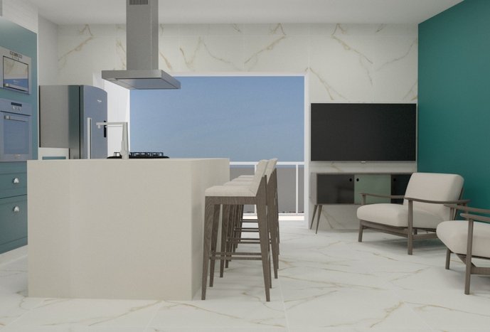 Sala e Cozinha integrada