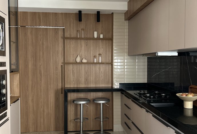 cozinha wood &black