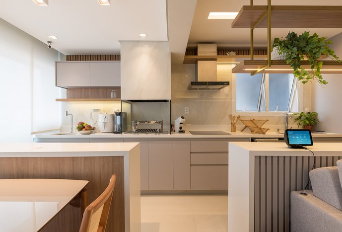 Cozinha integrada com Living 