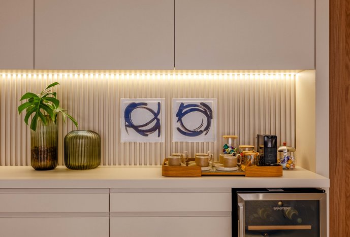 Cantinho do café e Estante para Colecionador