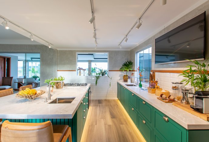 COZINHA EM ILHA INTEGRADA