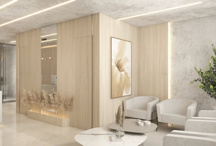  Clínica - Recepção e sala de espera